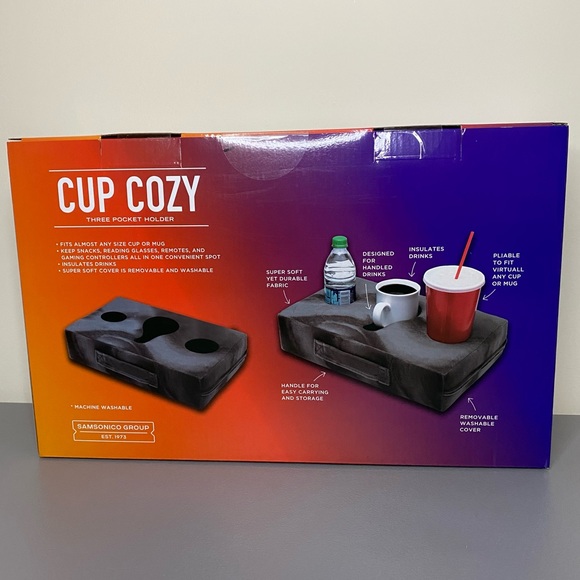 Cup Cozy Three Pocket Holder Pillow by The Original Fun Workshop - Picture 3 of 8